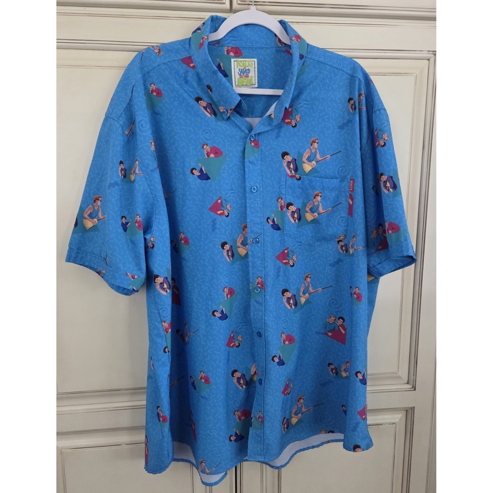 Saved By The Bell Button Up Shirt Rslvts 3x Screech Zack